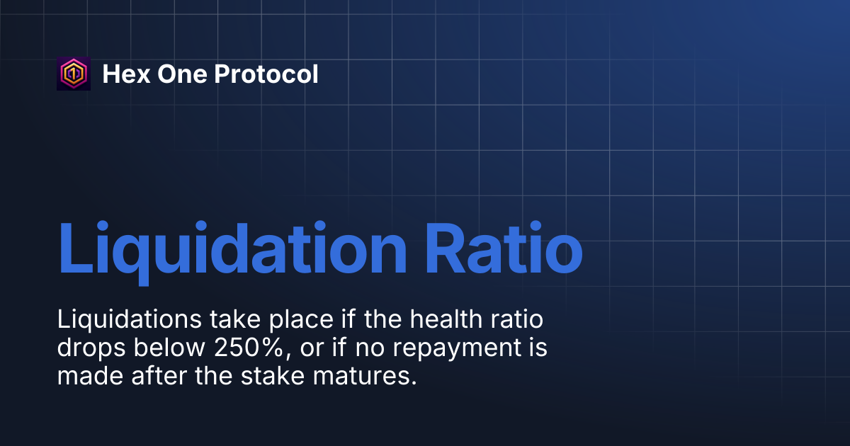 Liquidation Ratio | Hex One Protocol